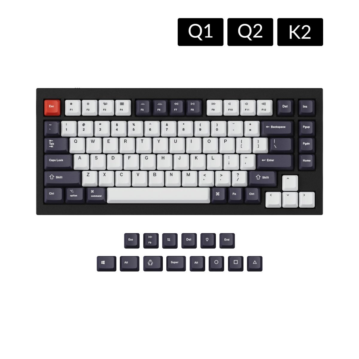 keychron oem keycap set for q1 q2 k2