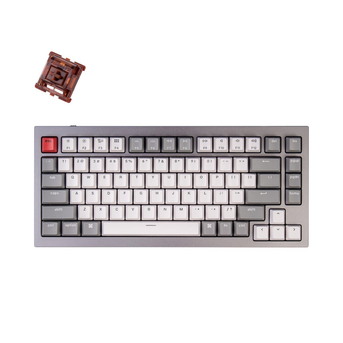 keychron q1 space gray brown