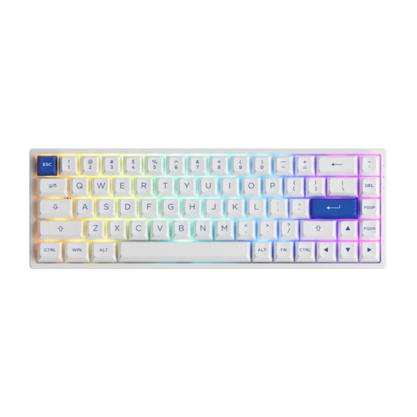 Teclado Gamer Akko Mod 007 Pc Blue On White Switch Piano - Pro