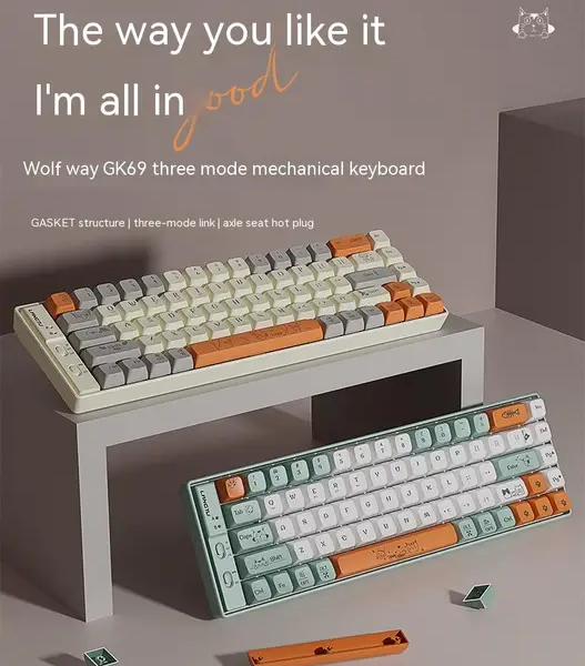 LANGTU Gk69 Tri-Mode Wireless Mechanical Keyboard