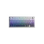 AULA F75 Wireless Mechanical Keyboard - White Purple Side Print