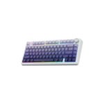 AULA F75 Wireless Mechanical Keyboard - White purple SIde print