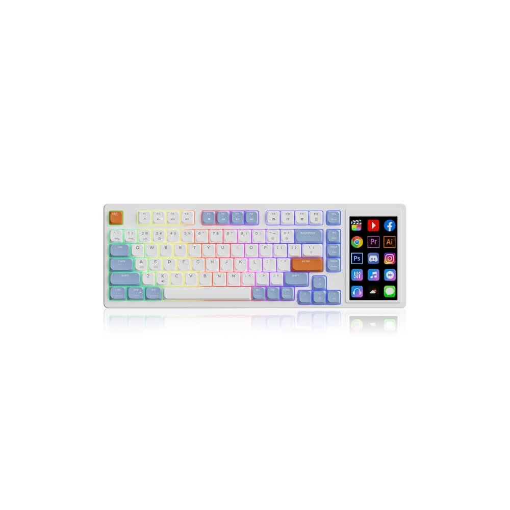 Td Ajazz AKP815 Touch Screen Low Profile Mechanical Keyboard Blue WhiteOrange