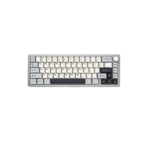 YUNZII AL66 Wireless Aluminum Mechanical Keyboard With Knob silver