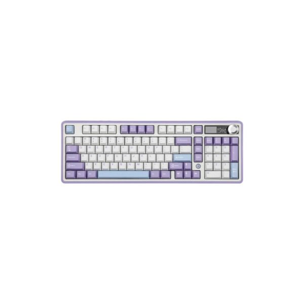 AJAZZ AK980 Tri-mode Mechanical Keyboard - White Purple