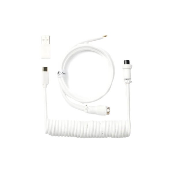 Keychron Coiled Aviator Cable- white