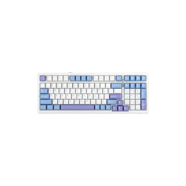 AULA F99 Gasket Mounted Tri-mode Mechanical Keyboard (White BLue Purple) (1)