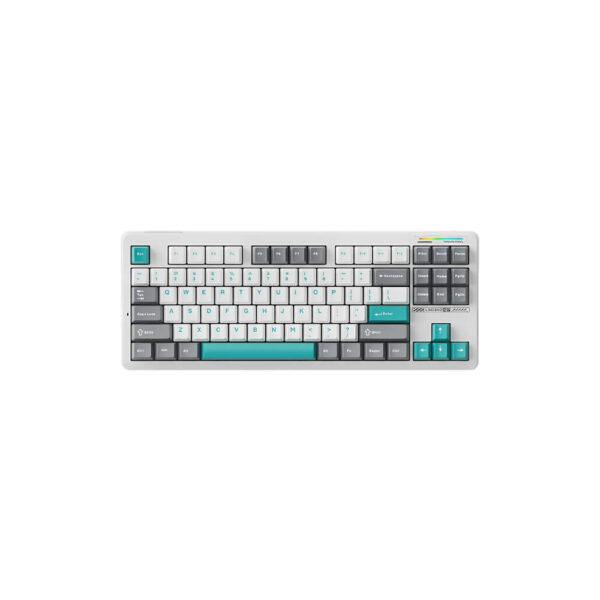 LINGBAO K87 Tri-Mode HI-FI Mechanical Keyboard -Grey Green