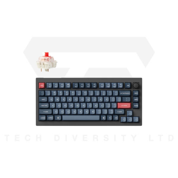 Keychron V1 Max Swappable RGB Backlight - Carbon Black - Knob Version -gateron Jupiter Rad Switch (1)