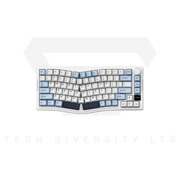 AJAZZ AKS075 Keyboard Tri-mode Mechanical Keyboard - Blue White Dark Blue