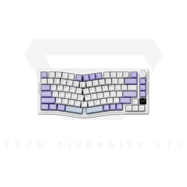 AJAZZ AKS075 Keyboard Tri-mode Mechanical Keyboard - White Purple