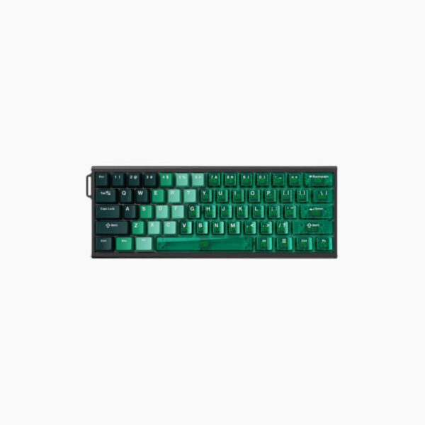 Ajazz ALUX 60 ultra HE Aluminum Keyboard Soldier King Magnetic switch- Transparent Green Keycaps