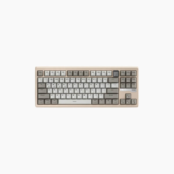 AJAZZ QS87 Max CNC Aluminum Alloy Mechanical Keyboard Gray White