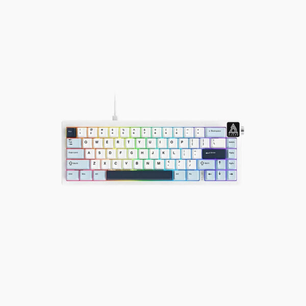 Ajazz AK650 Tri-mode Mechanical Keyboard Blue White Wired