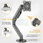 Kaloc KLC-DS200 17-32 Inch Adjustable Single Monitor Arm - Image 3